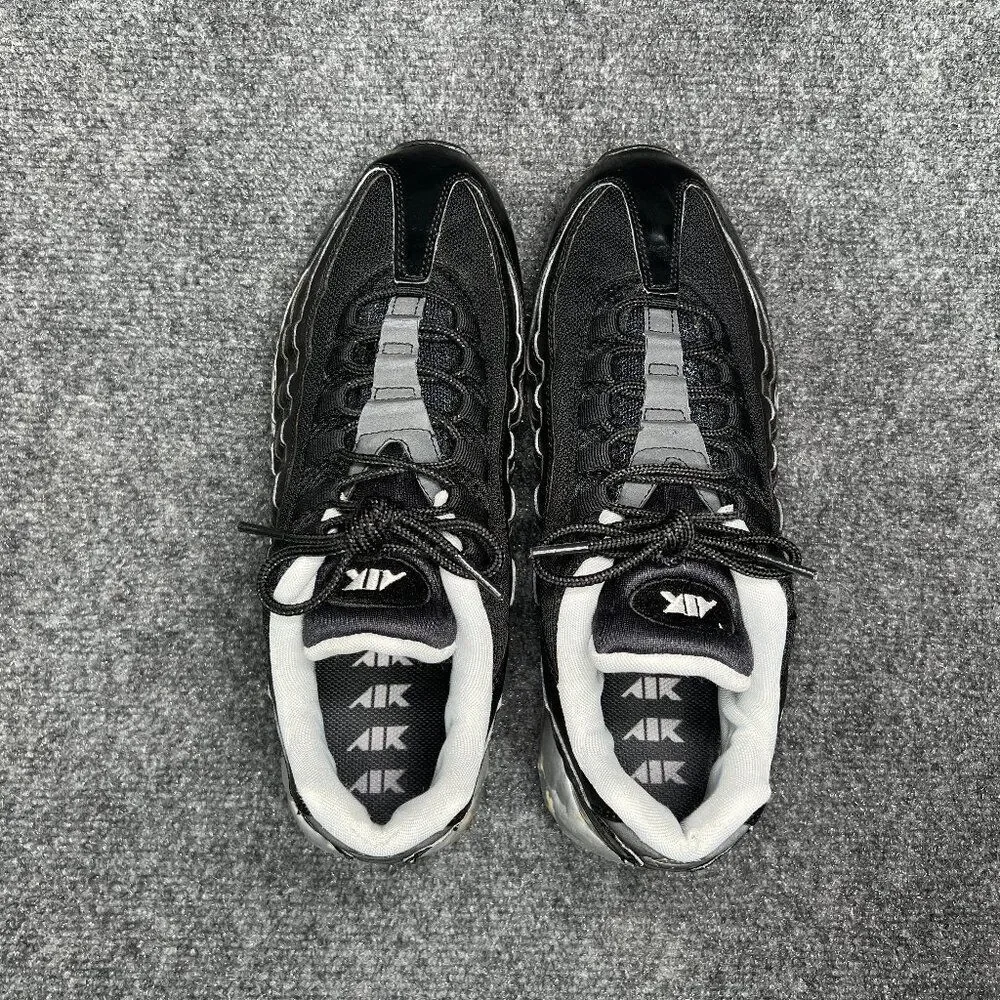 Nike Air Max 95 Shoes Men's Size 12 Black Sliver Vintage Retro Athletic Sneakers